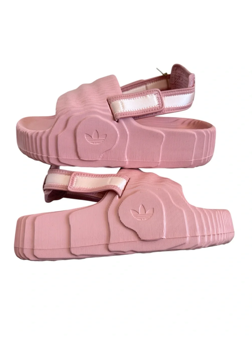 NWT! Adidas ADILETTE 22 XLG SLIDES Platform Slides Pink 8
